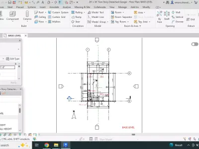  Two-Story Detached Garage 3D model