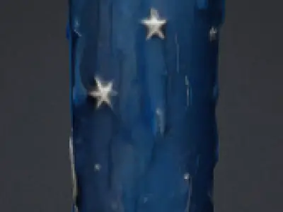 Moon candle Low-poly 3D model