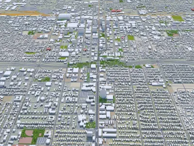 Phoenix Downtown Arizona USA Low-poly 3D model