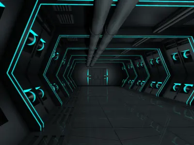 Sci Fi Interior 3D model