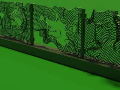 chain-link fences 3D model