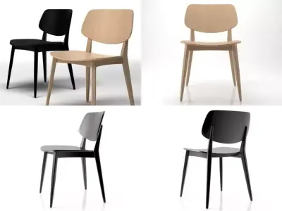 Chair modern dining 3D model