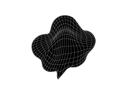 Speech Balloon v24 002 Low-poly 3D model