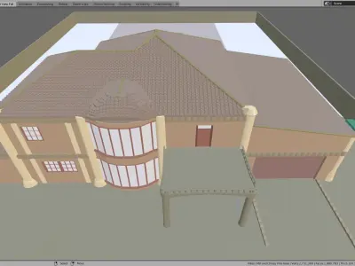 Small Villa with Pool 3D model