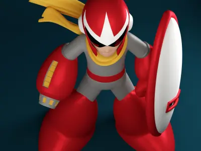 Blues Protoman Rockman MegaMan 3D model