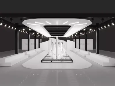 Minimalistic Fashion Show Stage 3D model