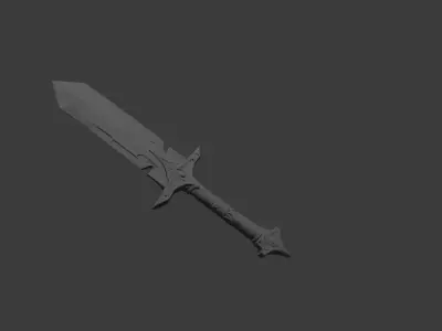 sword cosplay prop 3d model Texture