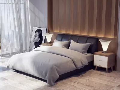 Modern Bedroom 3D model 37