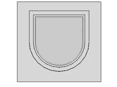 cat flap Low-poly 3D model