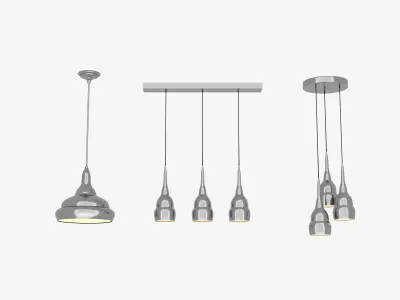 28 Modern Chandeliers Categorized 3D model