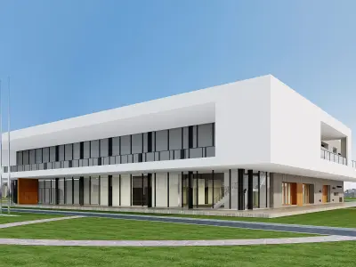 Minimalist Civic Pavilion 3D model