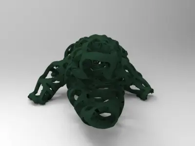 Crocodile Voronoi 3D print model