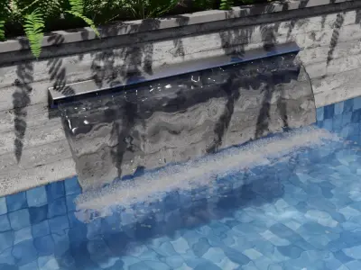 JOEY 2m wide sheet lumion fountain Low-poly 3D model