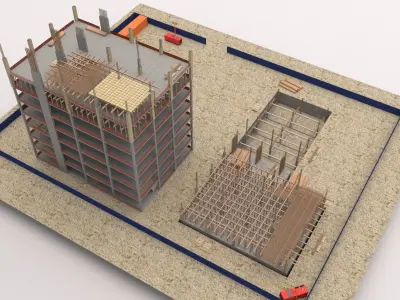 Under construction building 2 3D model