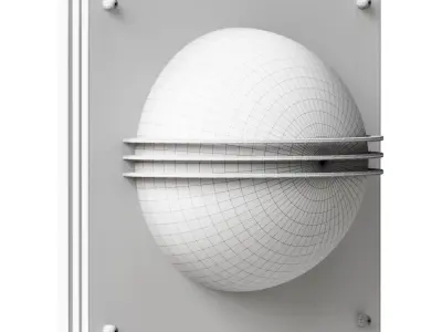 lucide privas  wandlamp buiten 2xe27 ip44  wit 3D model