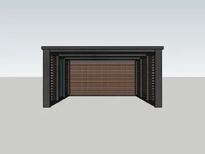 Modern carport 3D model