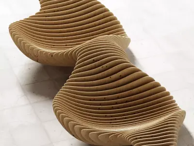 Parametric bench 3D model