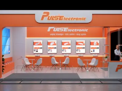 7-Modern Exhibition Booth 8x6m - 3ds Max - Corona Renderer Low-poly 3D model