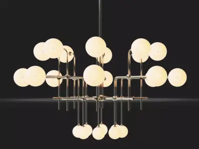 Polare  24 light  chandelier 3D model