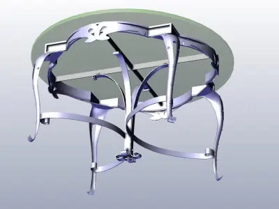 Stone table 3D model