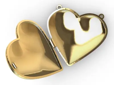 Heart Reliquary - Photo Holder - Relicario Diagonal 3D print model