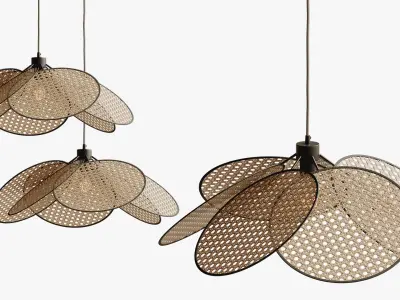 Light Yellow Geometric Pendant 3D model