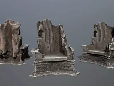 Throne  Low-poly 3D model