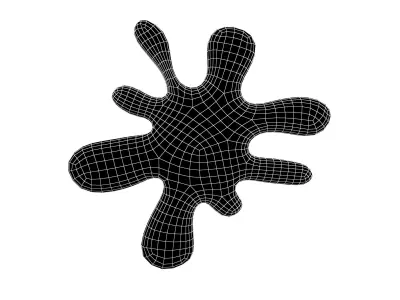 Splash Symbol v1 010 Low-poly 3D model