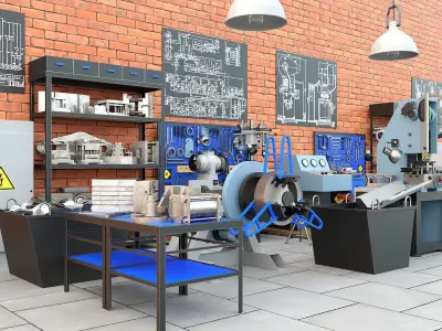 K2116 mechanical press Collection for industrial interior Three 3D model