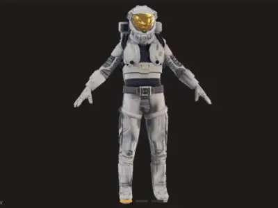 Astronaute 3D Model man in space suit 3D model