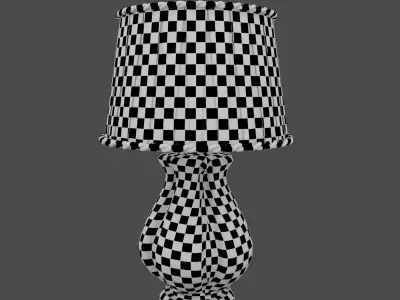 abajur lamp with shade 3D model