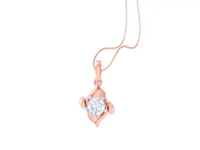 Solitaire Super Light Weight Earring Pendant Set 3D print model