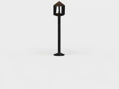 Street lamp Low-poly 3D model 37