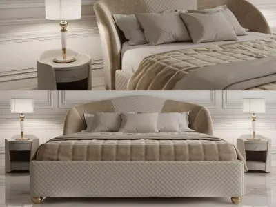 Bed neoclassic styl 3D model