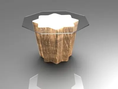 tablarabomoresque octagonal table with light Free 3D model