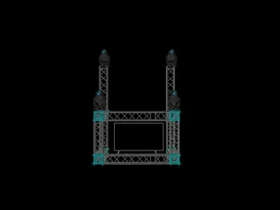 dj booth Low-poly 3D model