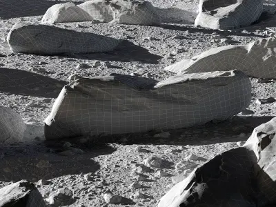 Rocky scene 3D model
