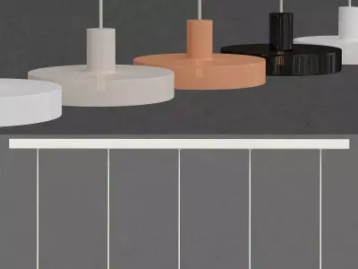 PERFECTA hanging lamp with four lights 3D model