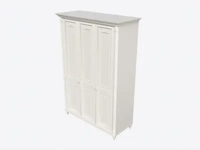 Cilek Romantic 3-door Wardrobe 3D model