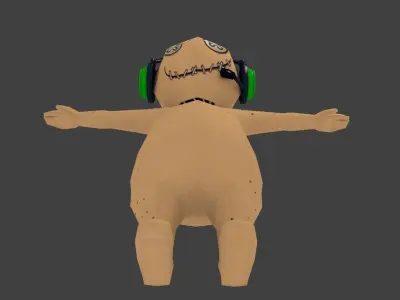 Low poly Voodoo Doll    Low-poly 3D model
