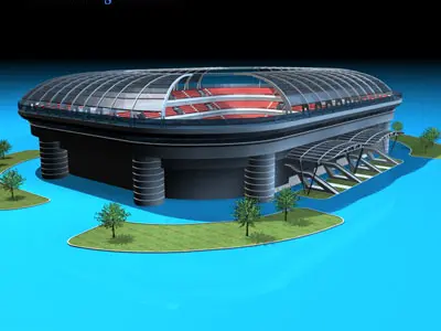 Soccer stadium 3D model