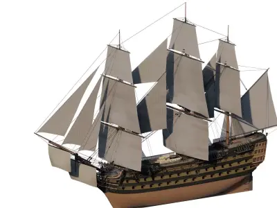 HMS Victory with full interior 3D model