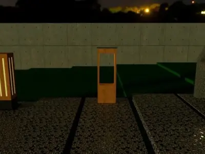 Garden Bollard Lights  Free low-poly 3D model