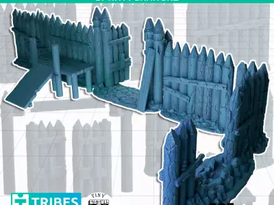 Palisade Walls 3D print model