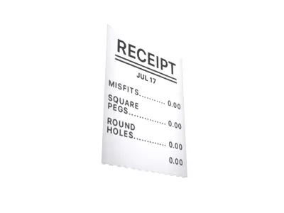 Receipt Emoji v1 001 Low-poly 3D model