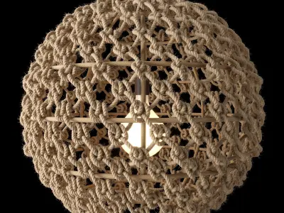 RH Small Rope Pendant 3D model