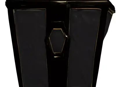 Ornate SciFi Fantasy Treasure Chest Low-poly 3D model