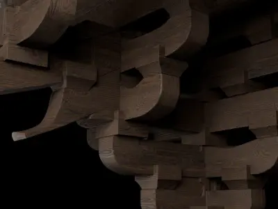 Chinese Tranditional Building Node 3D model