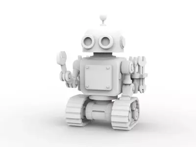Cartoon Robot 3D Printable 3D print model