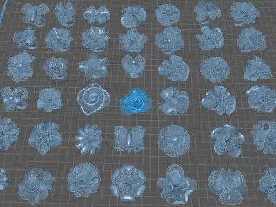 42 NEW FLOWER RINGS  Luxury HIGHT QUALITY JEWELRY ring  3D print model